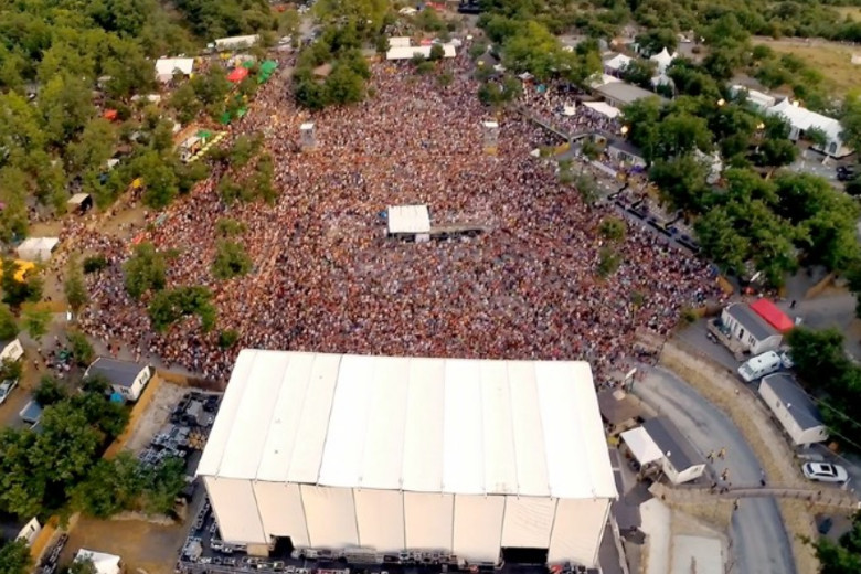 Vue aerienne Aluna Festival